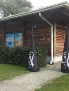 colonne conique le carls 2.5m noir avec chalet