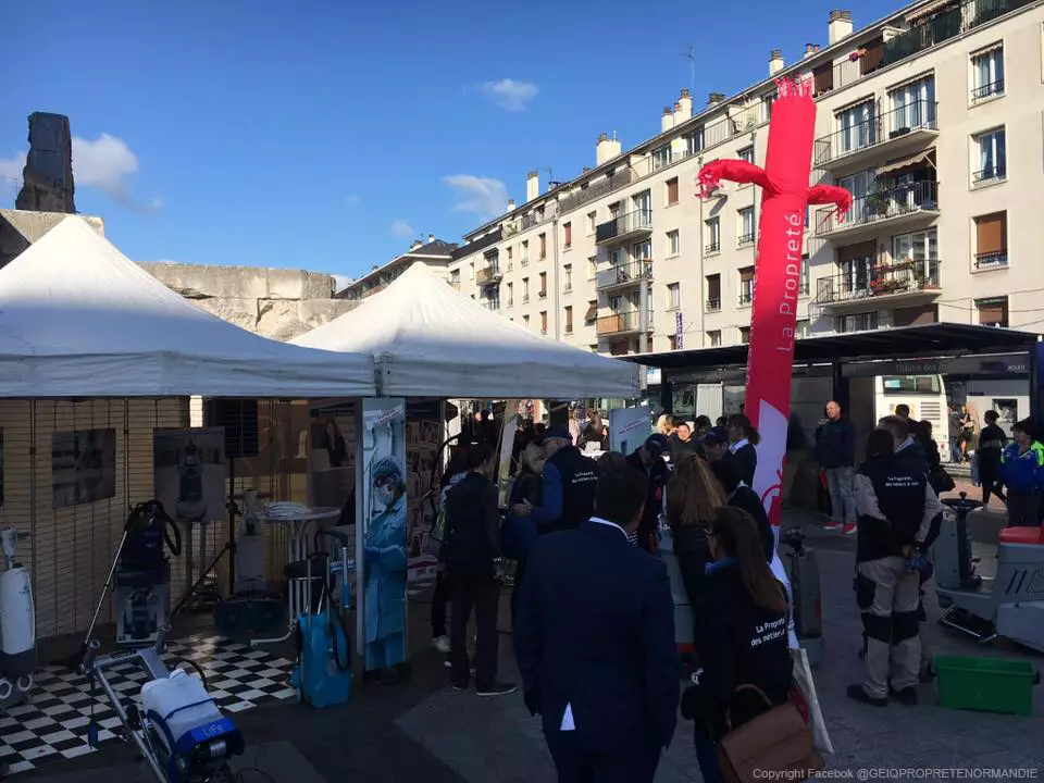 skydancer animation GEIQ Propreté Normandie JNMP rouen 2018