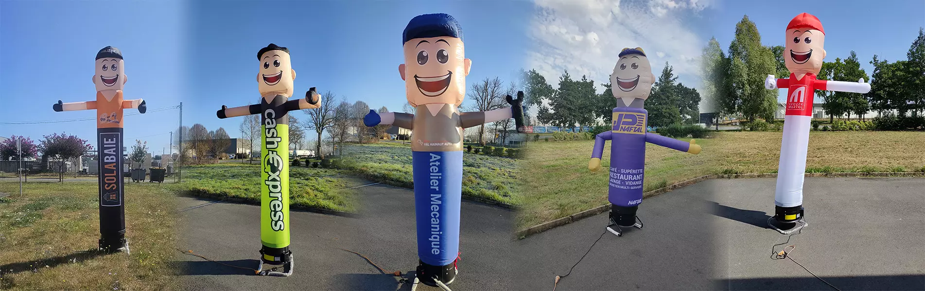 sky dancer avec le bras qui bouge